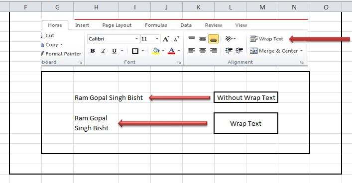 Wrap Text क्या होता – What is Wrap Text